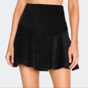Free people velour velvet style ribbed skirt